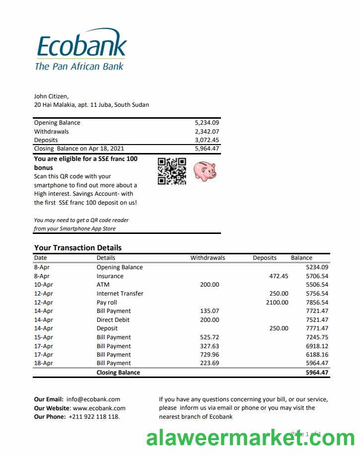 South Sudan Ecobank excel pdf